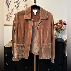 LOFT brown velvet blazer/jacket. Size 8. Perfect condition.